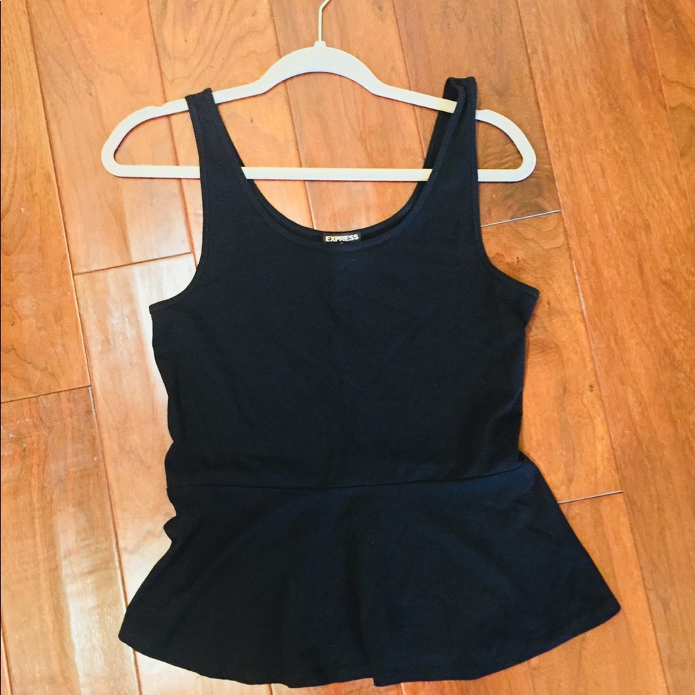 Express; Black peplum shirt